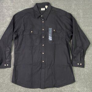 Five Brother Chamois Shirt Men's XXL Charcoal Gray Black Flannel NWOT NEW